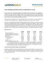 Lundin Gold Reports Q2 2026 Production of 118,994 Ounces of Gold