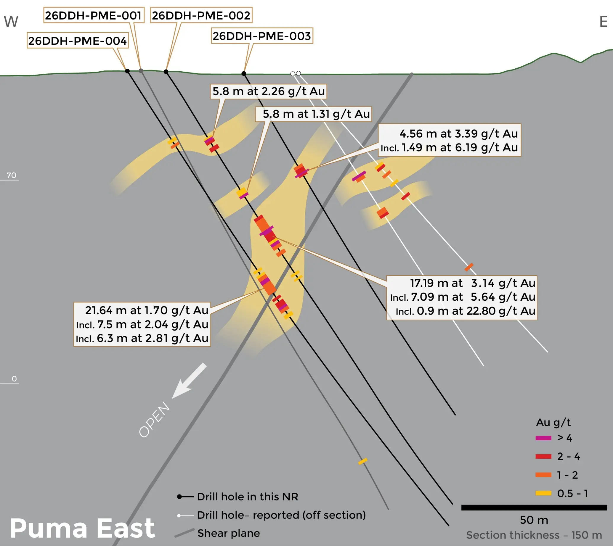 Cross section of Puma East.
