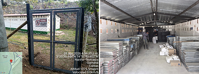 Figure 2. Core shack and boxes storing historical drill cores. Figure 2. Core shack and boxes storing historical drill cores.