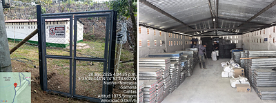 Figure 2. Core shack and boxes storing historical drill cores. Figure 2. Core shack and boxes storing historical drill cores.