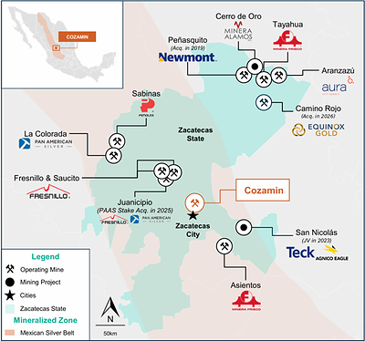 Figure 1 - Cozamin Location Map
