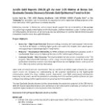 Lundin Gold Reports 204.26 g/t Au over 3.05 Metres at Bonza Sur; Quebrada Dorada Discovery Extends Gold Epithermal Trend to 8 km
