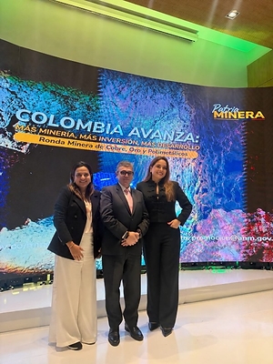Figure 1. Signing of the Special Exploration and Exploitation Contract for the Chaparral block (Block 39) at the ANM’s national signing ceremony, Bogotá, Colombia, October 9, 2026. From left to right: Andrea Mayorquín (Tolima Director of Mines and Energy), Juan Camilo Valencia González (ANM President), Thyana Alvarez (Vice-president and Country Manager of the Company). Figure 1. Signing of the Special Exploration and Exploitation Contract for the Chaparral block (Block 39) at the ANM’s national signing ceremony, Bogotá, Colombia, October 9, 2026. From left to right: Andrea Mayorquín (Tolima Director of Mines and Energy), Juan Camilo Valencia González (ANM President), Thyana Alvarez (Vice-president and Country Manager of the Company).