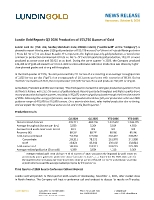 Lundin Gold Reports Q3 2026 Production of 153,736 Ounces of Gold Lundin Gold Reports Q3 2026 Production of 153,736 Ounces of Gold